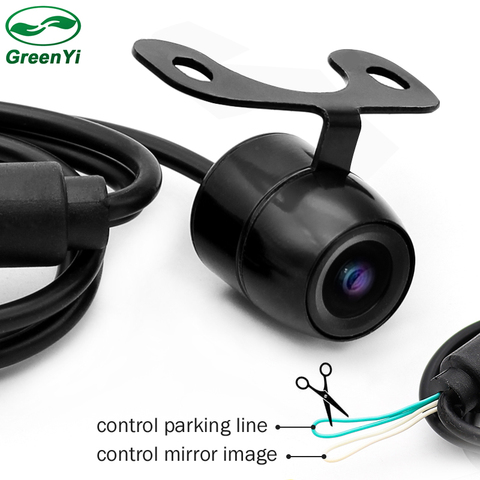 Waterproof CCD Car Vehicle Rearview Front Side View Backup Reversing Camera with or without Mirror Image Convert Line ► Photo 1/6
