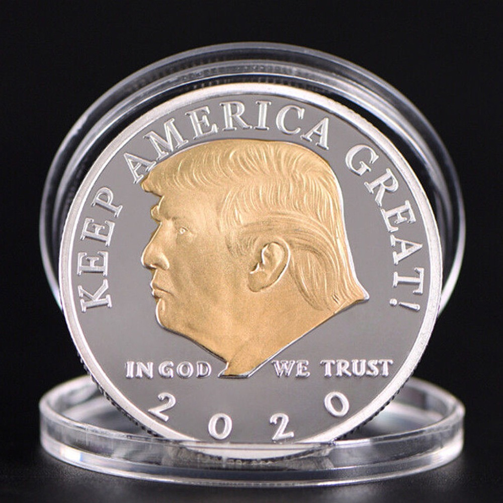 Donald Trump Gold Coin President Of The United States Commemorative Badge Embossed Plating Souvenir Coin Collection New Year Gift