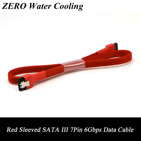 1pcs 45cm / 60cm Red, Black, White, Blue, Green Sleeved SATA III 6Gbps 7Pin Straight to Straight Cable. ► Photo 1/1