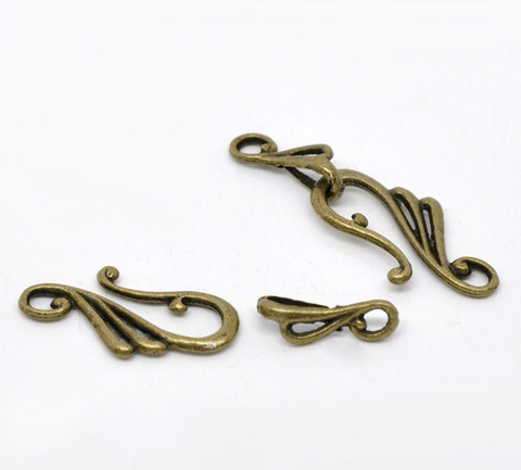 DoreenBeads  Jewelry Findings Zinc Alloy Toggle Clasps Musical note Antique Bronze 25mmx13mm 16mmx5.5mm, Hole:2.7mm 2.5mm 7 Sets ► Photo 1/3