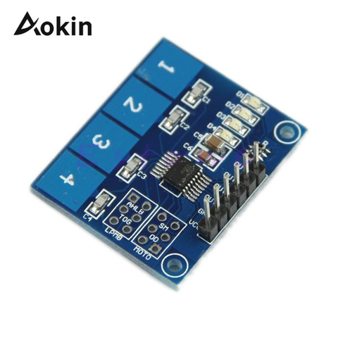 TTP224 4 Channel Digital Capacitive Switch Touch Sensor Module  Board Plate Button For Arduino diy kit ► Photo 1/6