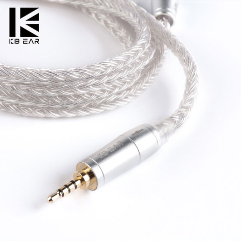 KBEAR 16 Core Upgraded Silver Plated Balanced Cable 2.5/3.5/4.4MM With MMCX/2pin/QDC Connector For KZ ZS10 ZSN PRO ZSX C12 BA5 ► Photo 1/6