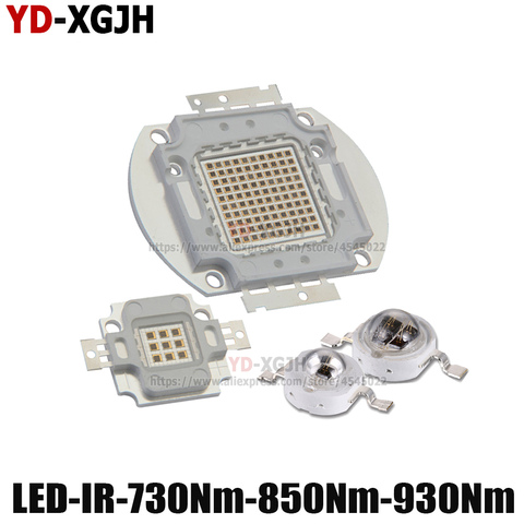 Hot IR High Power LED Chips  3W 5W 10W 20W 30W 50W 100W 730Nm 850Nm 940Nm for Emitter Diode COB integrated Matrix Light Beads ► Photo 1/1