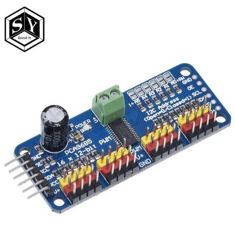 1PCS GREAT IT 16 Channel 12-bit PWM/Servo Driver-I2C interface PCA9685 module Raspberry pi shield module ► Photo 1/6