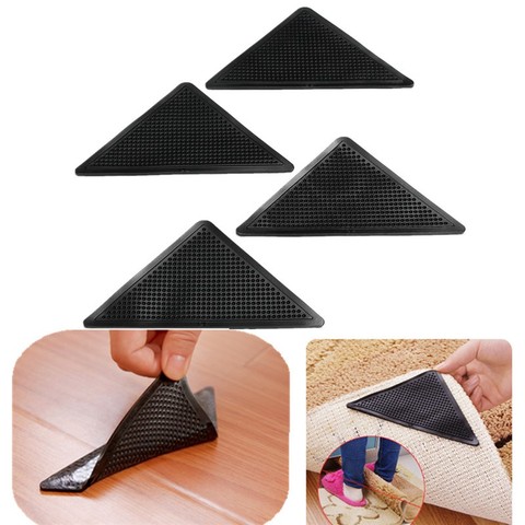 4pcs/Set Reusable Washable Rug Carpet Mat Grippers Non Slip Silicone Grip For Home Bath Living Room ► Photo 1/6