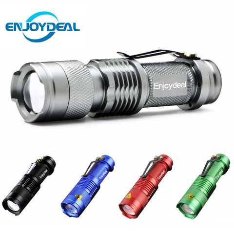 Portable LED Flashlight Q5 2000lm Mini Flashlight Waterproof LED Lanterna 5 Colors 1 Modes Zoomable LED Torch penlight AA 14500 ► Photo 1/6