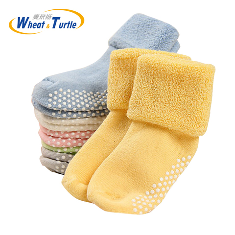3 Pairs Baby Autumn Winter Warm Socks Thick Cotton Ankle Socks 0-36M Boys Girls 