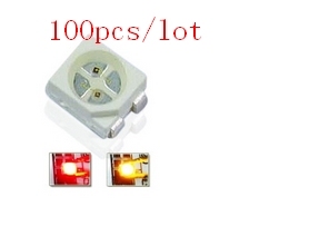 100cs/lot Red&Yellow Bicolor smd led 3528 light diode 1210 surface mount chip led light emitting diode CE&Rohs ► Photo 1/1