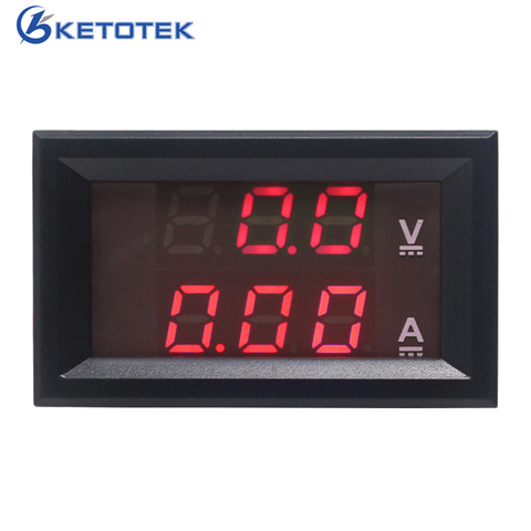 Red DC 0-100V/10A Ammeter Voltmeter Gauge Amperemeter Volt Meter Car LED Tester Digital Current Voltage Monitor ► Photo 1/1