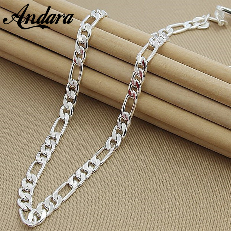 Men S 8mm 50cm Silver Necklace Fashion 925 Silver Jewelry Figaro Chain Necklace For Women Male a Quality Price History Review Aliexpress Seller Andara Official Store Alitools Io Men S 8mm 50cm Silver Necklace Fashion 925 Silver Jewelry Figaro Chain Necklace For Women Male a Quality Price History Review Aliexpress Seller Andara Official Store Alitools Io