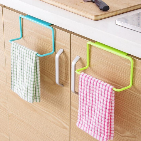 1Pc New Portable Kitchen Cabinet Over Door Hanging Towel Rack Holder Bathroom Hanger#226217 ► Photo 1/6
