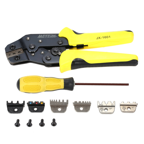 Meterk 4 In 1 multitool Wire Crimper Tools Kit Engineering Ratcheting Terminal Crimping Plier + S2 Screwdiver +end Terminals ► Photo 1/6