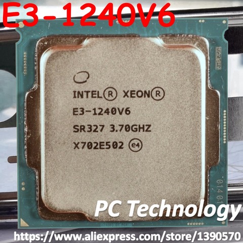 Original Intel Xeon E3-1240V6 CPU 3.70GHz 8M LGA1151 E3-1240 V6 Quad-core Desktop E3 1240V6 processor Free shipping E3 1240 V6 ► Photo 1/1