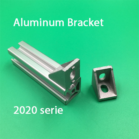 100pcs 2022 Brackets Corner fitting angle aluminum 20x20Corner Bracket 20x20x17mm Solid Cast For 20mm Extrusion CNC Routers ► Photo 1/5