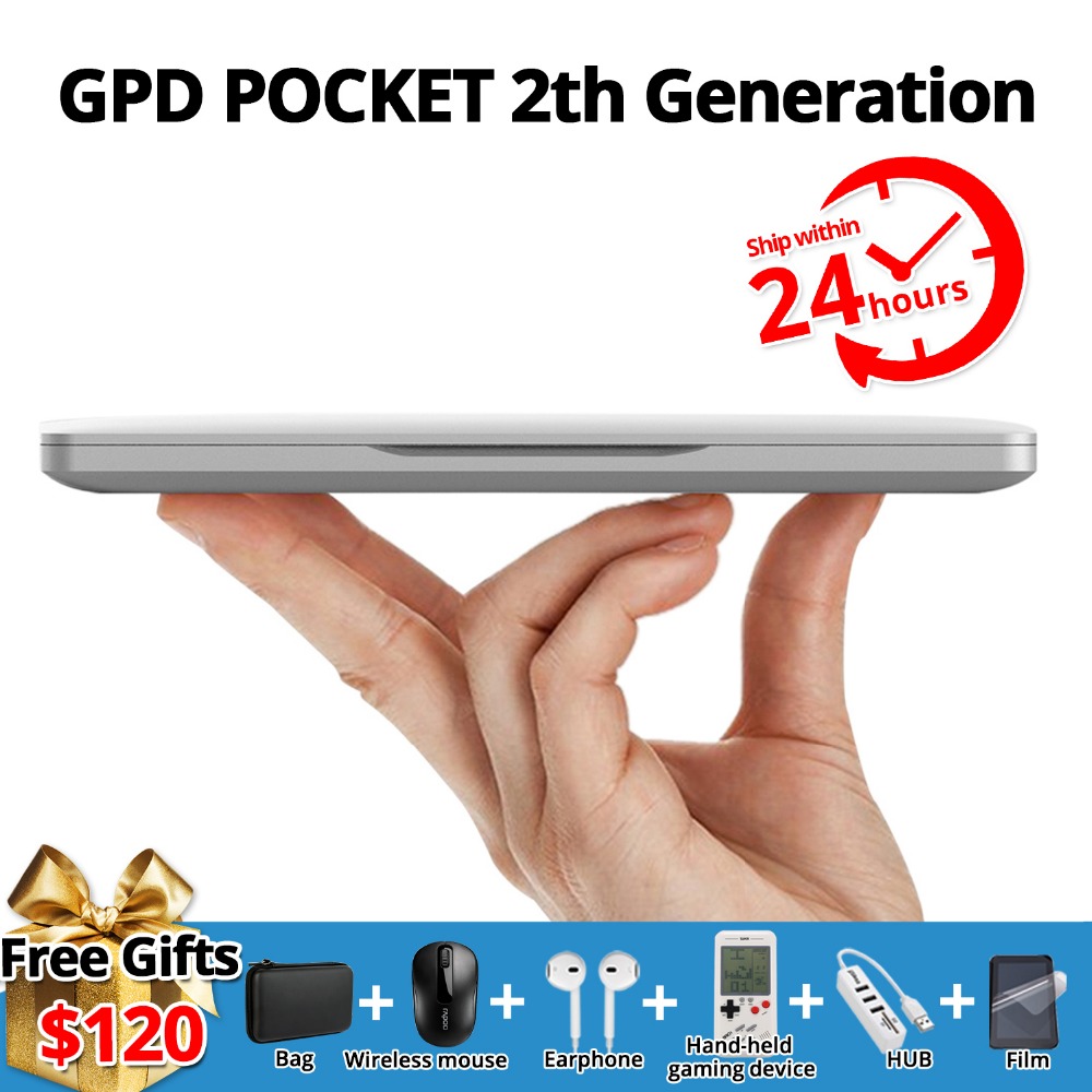 Original GPD Pocket 2 pocket2 7Inch Aluminum Shell Mini portable Laptop  UMPC Windows 10 System CPU Core m3-8100Y 8GB/128GB - Price history  Review  | AliExpress Seller - GPD Authorized Store | Alitools.io