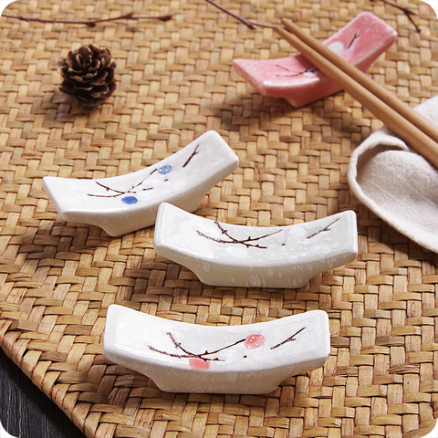 1pc Ceramic Snowflake Chopsticks Holder Japanese Kitchen Chopsticks Pillow Chopstick Rest ► Photo 1/5