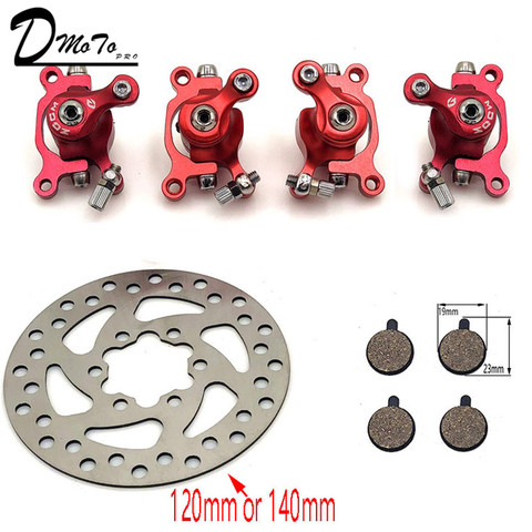 For ZOOM Disc Brake for Electric scooter 10 inch electric  With 140 mm 120mm brake pads metal pad Brake Rotor Bike parts ► Photo 1/6
