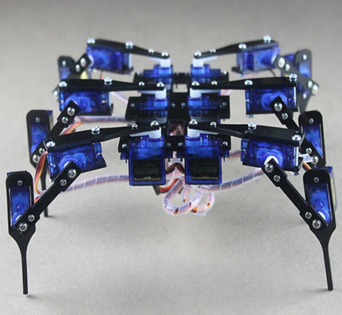 18 DOF Spider Robot Six Feet/Leg Hexapod 4 RC Mini Robotic Frame Chassis For Arduino 9g Servo Control DIY Toy Teaching Project ► Photo 1/2