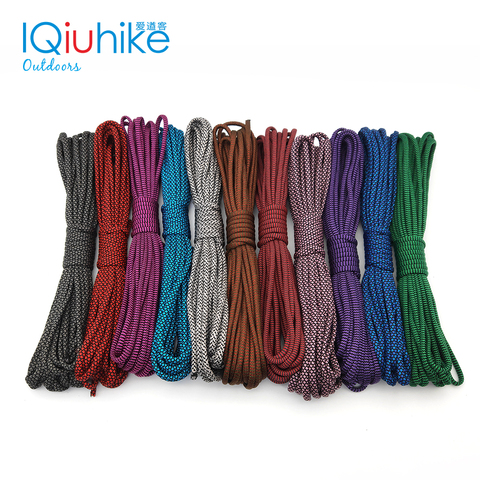 IQiuhike 550 Paracord 5 Meters Parachute Cord Lanyard Tent Rope Guyline Mil Spec Type III 7 Strand For Hiking Camping 208 Colors ► Photo 1/6