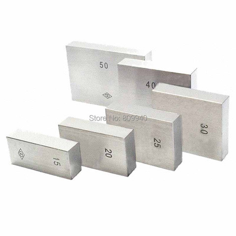 1Pcs Block Gauge Measure Gage Block Steel Square Gage Block 5mm 10mm, 15mm, 20mm, 25mm,30mm, 40mm, 50mm Steel Square Gage Block ► Photo 1/6