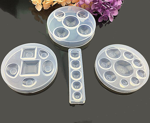 Silicone Mold half ball Oblate Cabochon pendant crystal UV Resin Silicone Mould handmade tool epoxy resin molds jewelry making ► Photo 1/5