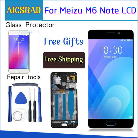AICSRAD For Meizu M6 Note Touch Screen Digitizer + LCD Display For Meizu Note 6 5.5