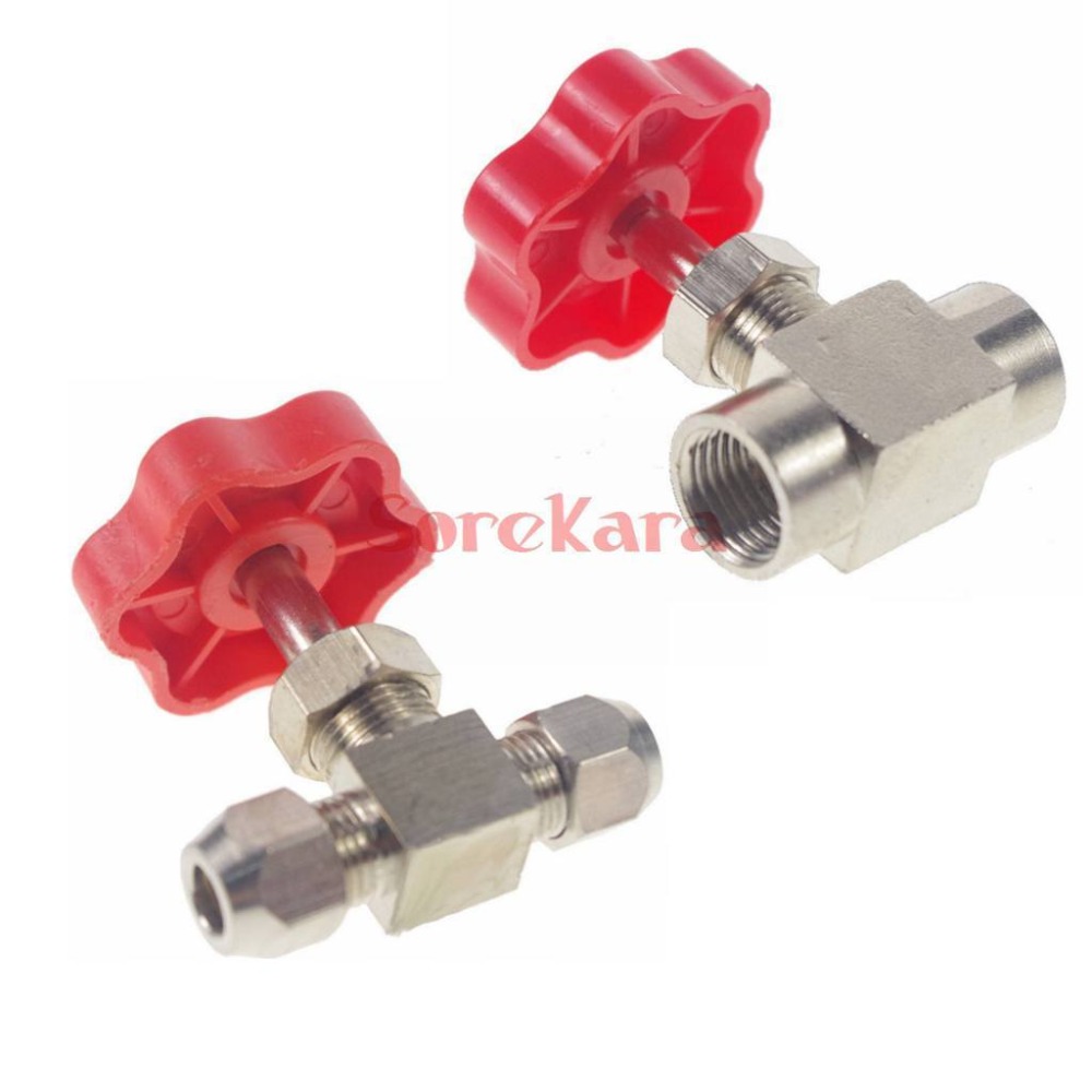 6mm/8mm/10mm Nickel-Plated Brass Plug Durable Tube Needle Valve OD For Swagelok 