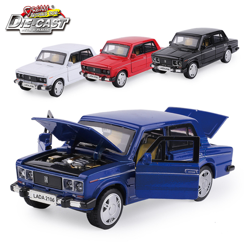 15CM Russia LADA 2106 Diecast Model Car, Metal Car, Kids Boys Gift Toys With Openable Door/Pull Back Function/Music/Light ► Photo 1/6