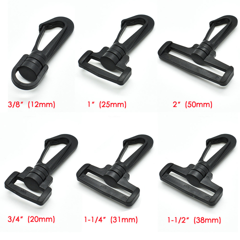 6 Size Pick Webbing 1/2~2 Plastic Swivel Snap Hooks Hardware Side Release  Buckle Paracord Backpack Straps Bag Parts - Price history & Review, AliExpress Seller - RoYishi's Store