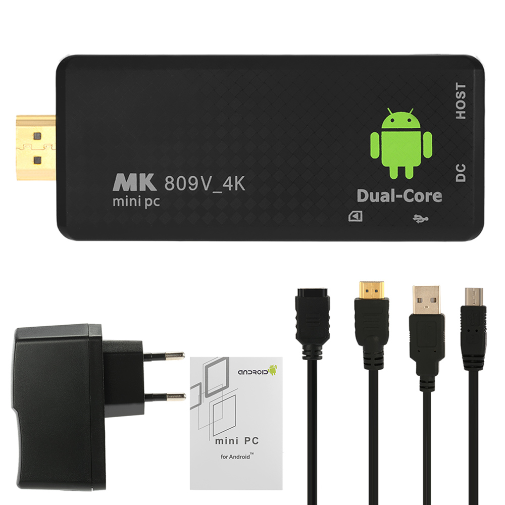 MK809 IV RK3229 Android 5.1 Smart TV Dongle Stick 4K 8GB Quad Core WiFi Mini PC 