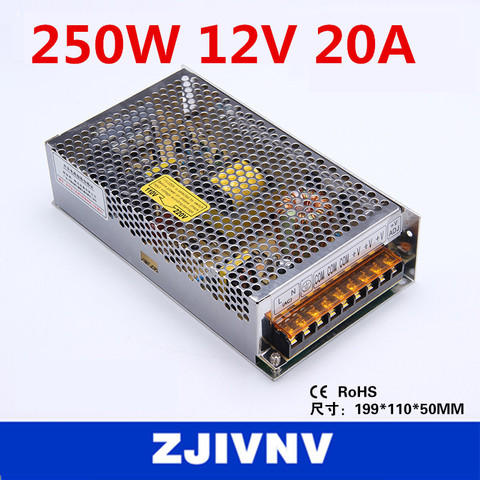 12v 250W SMPS 12V 20A  switching power supply for LED Strip light, led power supply CCTV cami The power source 12 V ► Photo 1/6