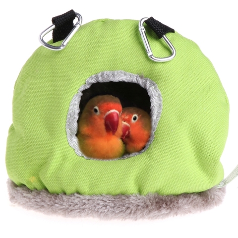 Pet Parrot Nest Plush Warm Winter Hammock Bird Hanging Swing Bed Cave 3 Size Bird Cages Nests ► Photo 1/6