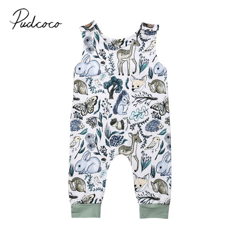 2022 Children Summer Clothing Newborn Infant Baby Girl Boy Sleeveless Romper Animals Print Jumpsuit One-Piece Overall Outfit ► Photo 1/5