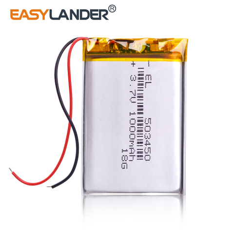 Polymer Lithium Rechargeable battery 1000 mAh Li-ion battery 3.7V 503450 053450 523450 for smart phone DVD mp3 mp4 Led Lamp ► Photo 1/1