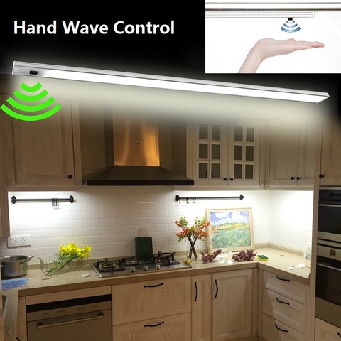 LED Hand Wave Under Cabinet Light Infrared Sensor Rigid Strip Bar Light Kitchen Lights Bathroom lamp night lamps home Decoration ► Photo 1/6
