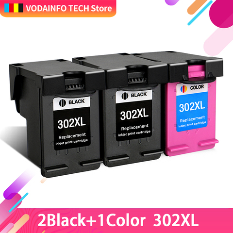 QSYRAINBOW Compatible Ink Cartridge For HP302 302XL For HP 302 DeskJet 1110 2130 for HP302XL Envy 4520 NS45 Officejet 3630 ► Photo 1/2