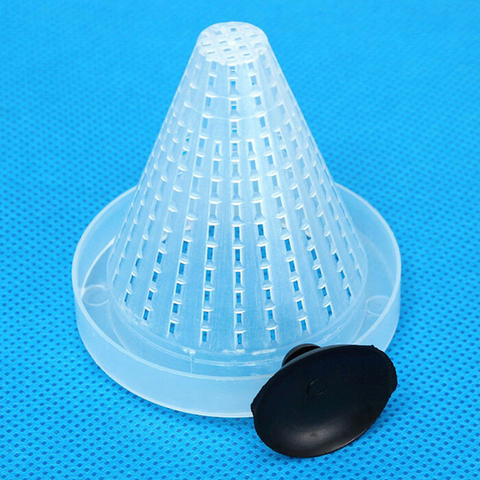 1Pc Feeding Cup Aquarium Basket Feeder Fish Food Live Worm Bloodworm Angel Cone Feed Tool Plastic Red Worm Bug ► Photo 1/6