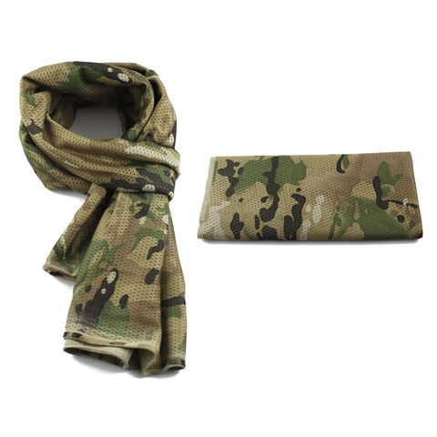 Tactical Military camouflage Scarf Multifunctional Army Mesh Breathable Scarf Wrap Mask Shemagh Veil For Airsoft hunting Hiking ► Photo 1/5