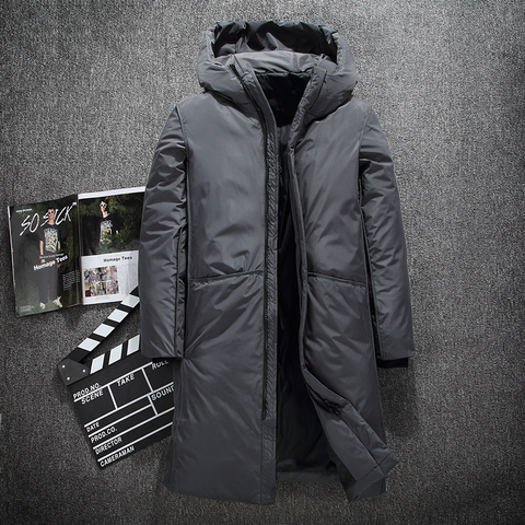 Warm Thick winter down jacket men brand clothing Top quality X-Long Male White duck down coat M-3XL ► Photo 1/5