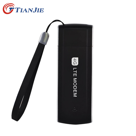 TIANJIE 4G LTE 100Mbps Unlocked Universal Portable USB Modem Network Adapter 3G/4G with SIM Card slot Mini USB Dongle Modem ► Photo 1/6