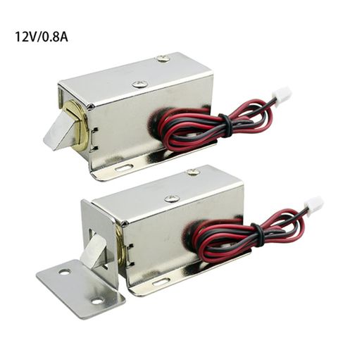 DC12V 0.8A Metal Electric Magnetic Lock Solenoid Door Storage Cabinet Bolt Drawer File Electronic Lock Access Control Accessorie ► Photo 1/6