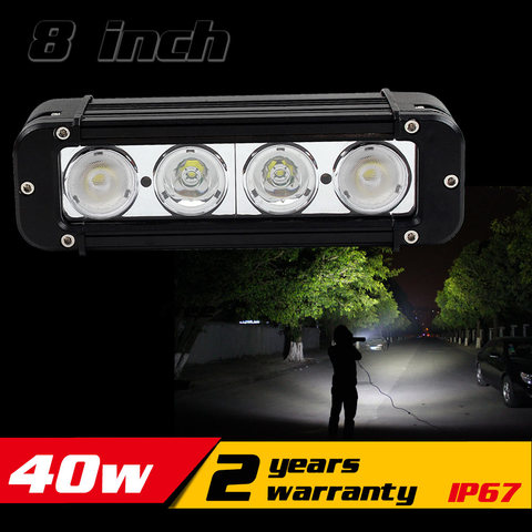 8inch 40W LED Work Light Bar for Tractor ATV Motorcycle LED Bar Offroad 4X4 Fog light External LED Work Light Seckill 36w ► Photo 1/6