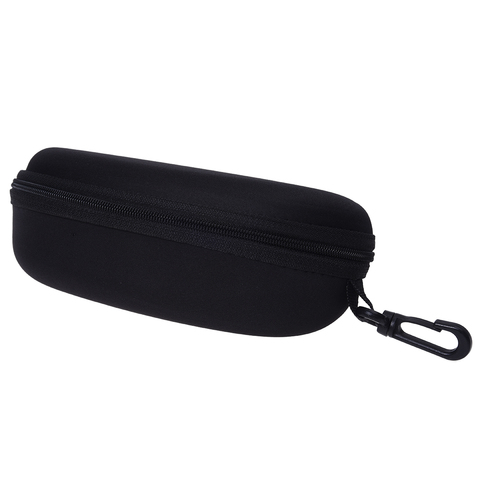 Black Glasses Eyeglasses Safety Zippered Hard Case Holder ► Photo 1/2