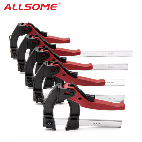 ALLSOME 120 Degree Adjustable Quick Grip Clamp Woodworking F Clamp 90-100/160/200/250/300mm HT2705-2709 ► Photo 1/6
