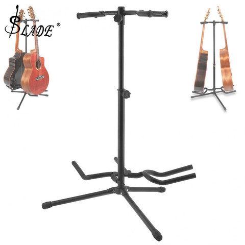 Double Holders Aluminum Alloy Floor Guitar Stand with Stable Tripod for Display 2pcs Acoustic Electric Guitar Bass Accessories ► Photo 1/6