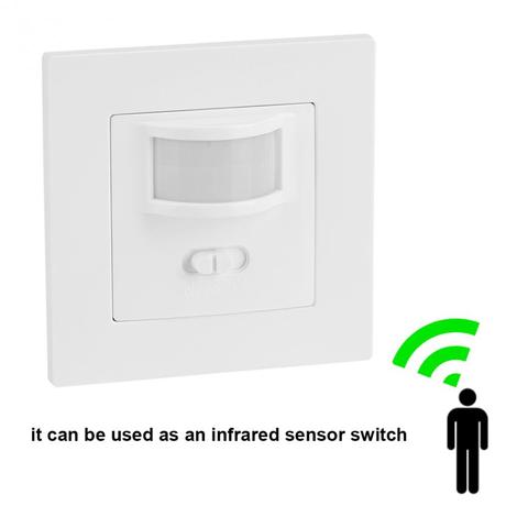 Infrared Light Switch PIR Motion Sensor Recessed Wall  Bulb Wall Light On/Off Accessories AC 110-240V Wholesale ► Photo 1/5