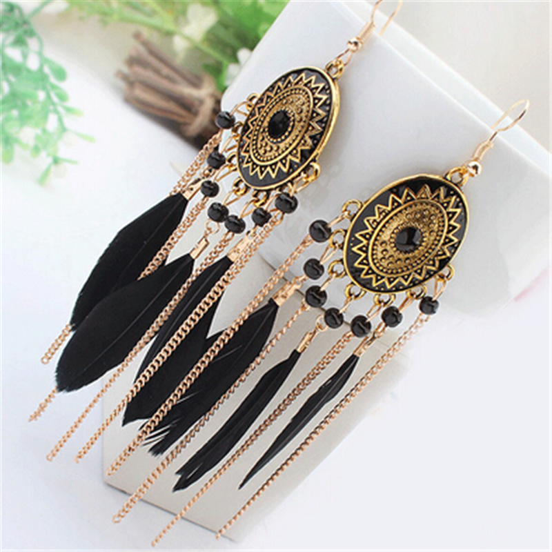  Bohemian Dream Catcher Feather Drop Earrings Exotic Style  Tassel Statement Dangle Earring Fashion Jewelry for Women Girl Gift (Blue  Dream Catcher Feather): Clothing, Shoes & Jewelry