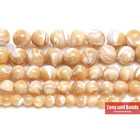 9th Aug Free Shipping Natural Brown Trochus Sea Shell Round Loose Beads 6 8 9 MM Pick Size for Jewelry Making ► Photo 1/1