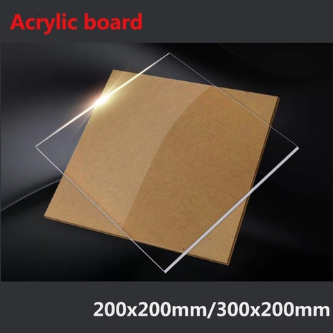 200*200mm Plexiglass Clear Acrylic Perspex Sheet Plastic Transparent Board Perspex Panel organic glass polymethyl methacrylate ► Photo 1/2