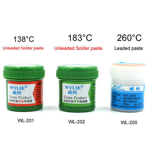 WYLIE Lead-free solder paste for iphone Mobile phone planting tin Low temperature 138 degrees Tin planting Solder repair ► Photo 1/1
